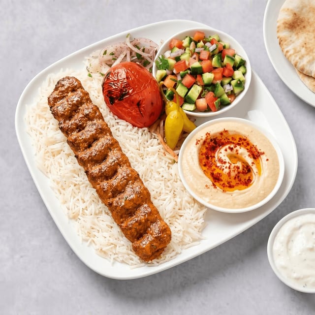 Chicken Lule Kabob Plate Special.
