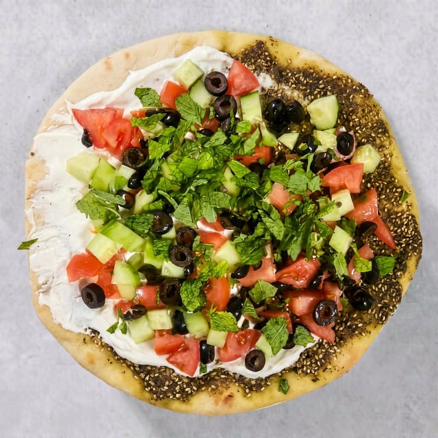 Zaatar with Labneh Wrap.