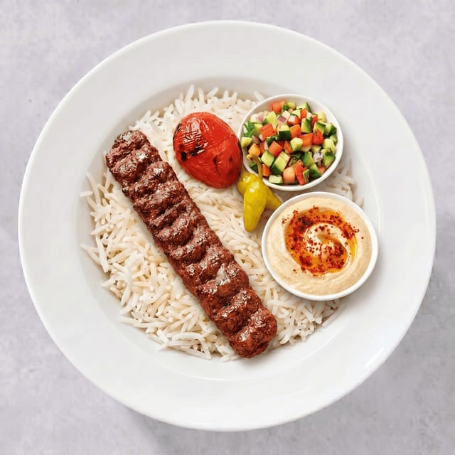 Beef Lule Kabob Plate Special.