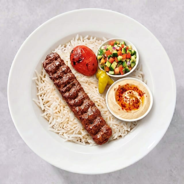 Beef Lule Kabob Plate.