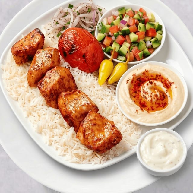 Chicken Tawook Kabob Plate special.